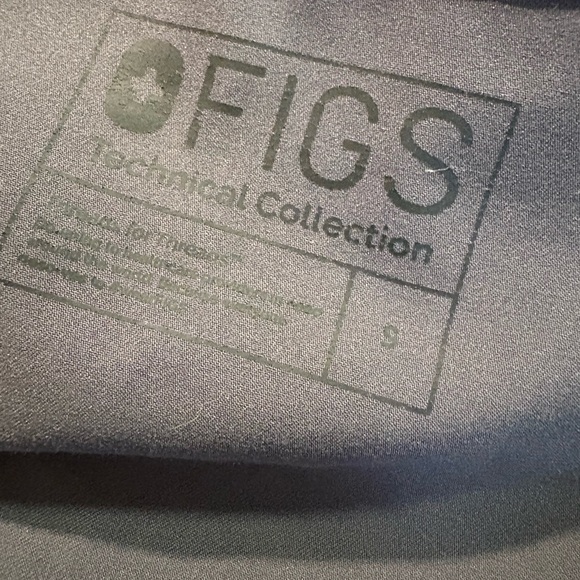 Figs V Neck Scrub Top Gray Grey Women Small Front Pockets PO 1576 - Picture 5 of 5